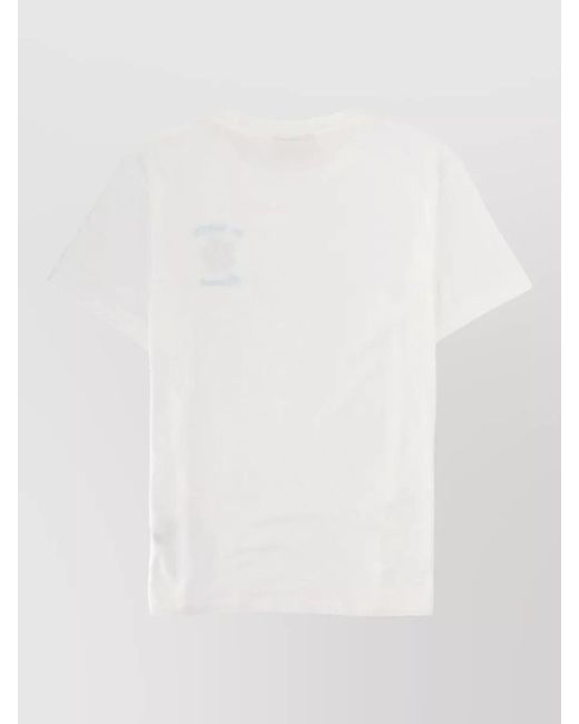 Mc2 Saint Barth White Emilie Crew Neck Floral Print T Shirt