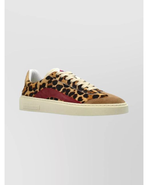 DSquared² Multicolor Leather Lace-Up Low-Top Sneakers