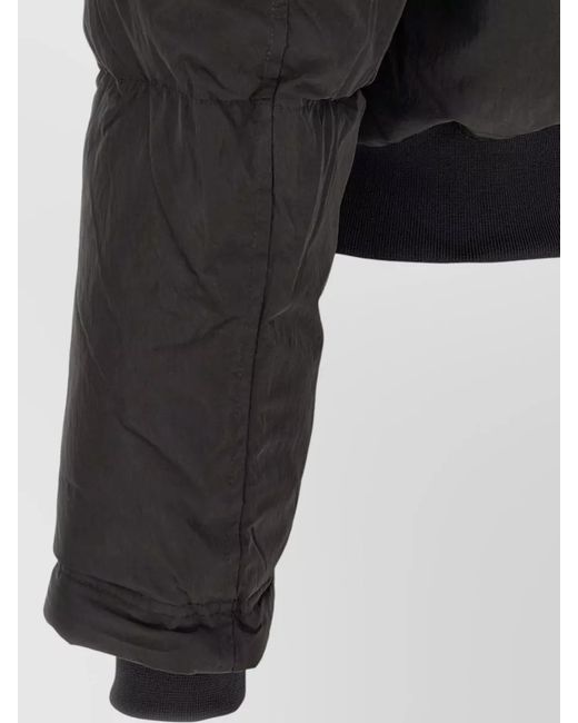 DIESEL Black Down Cropped Puffer Jacket