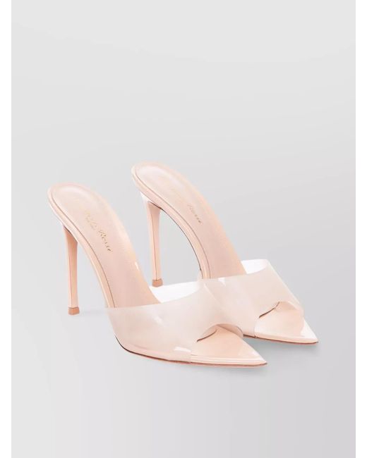 Gianvito Rossi Pink Pointed Plexiglass Sandals