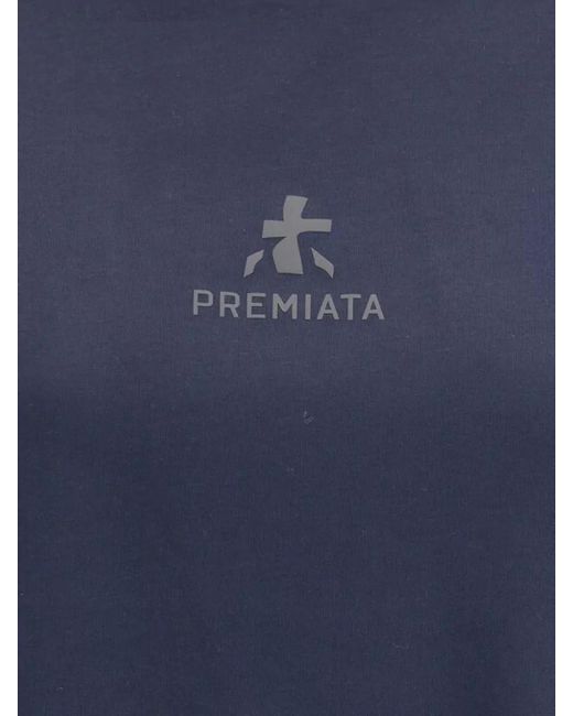 Premiata Blue Monogram Cotton T Shirt Crew Neck