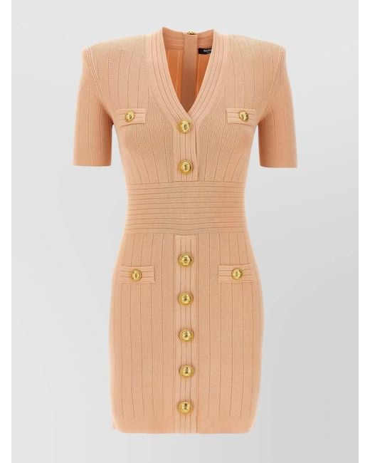 Balmain Natural Mini Dress