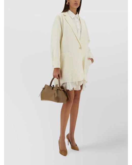 Max Mara Natural Virgin Wool Blazer