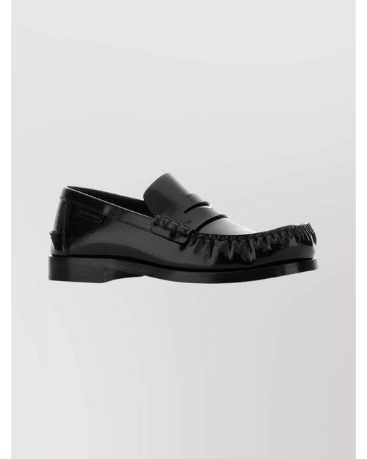 Bottega Veneta Black Leather Truman Loafers