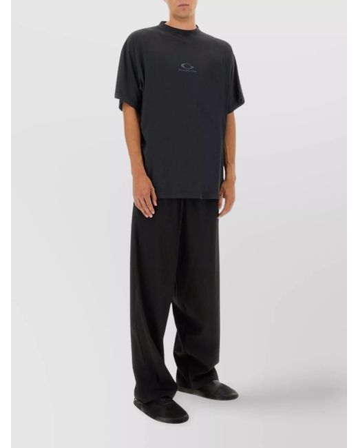 Balenciaga Black Wide-Leg Trousers for men