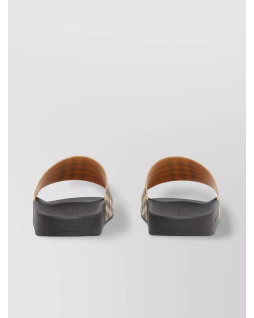 Burberry Natural Check Pool Slides