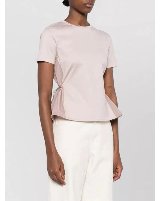 Herno Pink Cotton Drawstring T-Shirt