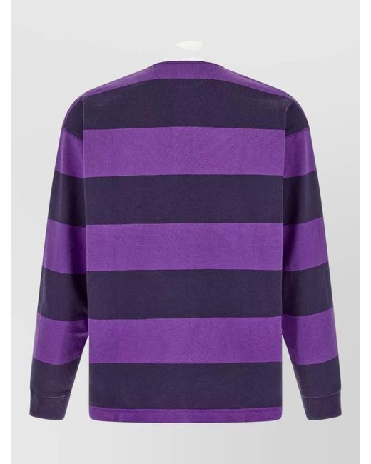 Polo Ralph Lauren Purple Striped Long-Sleeve Rugby Polo Shirt for men