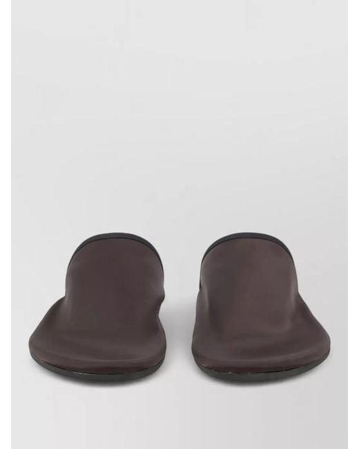 Alysi Brown Satin Flat Sole Open Toe Mules
