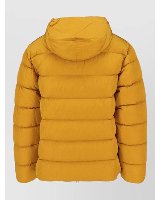 C P Company Yellow Hooded Coat Adjustable Hood Elastic Cuffs for men