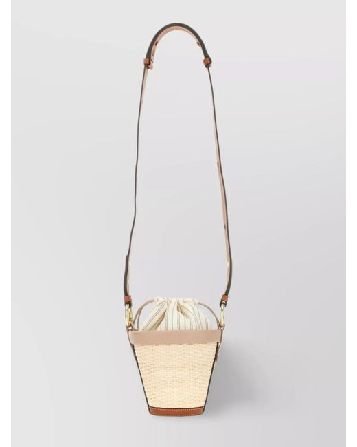 Maison Margiela White Raffia Bucket Bag