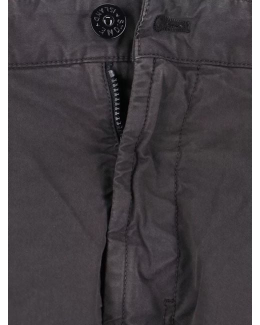 Stone Island Blue Regular Pants Side Pocket Back for men