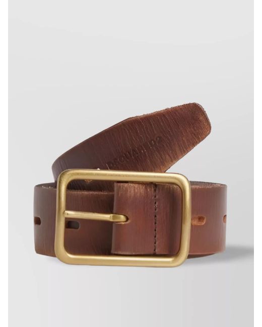 DSquared² Brown Adjustable Textured Buckle Belts for men