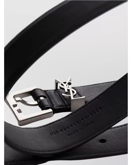 Saint Laurent Black Leather Belt for men