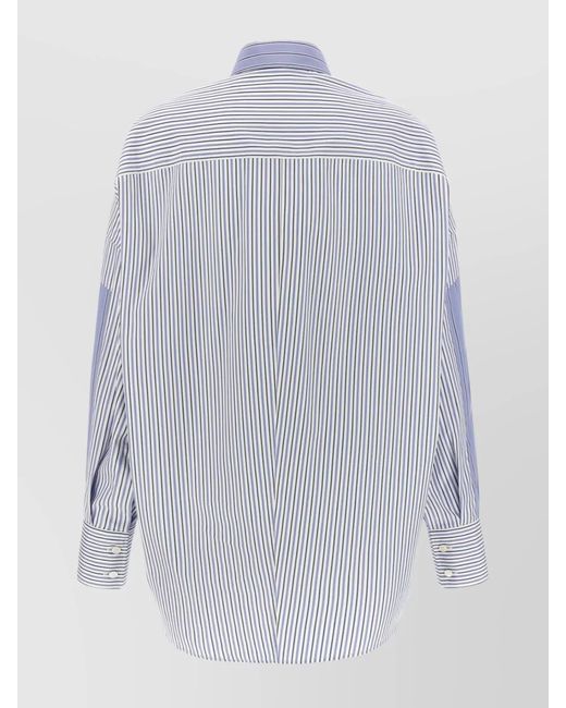 Stella McCartney Blue Striped Cotton Shirt