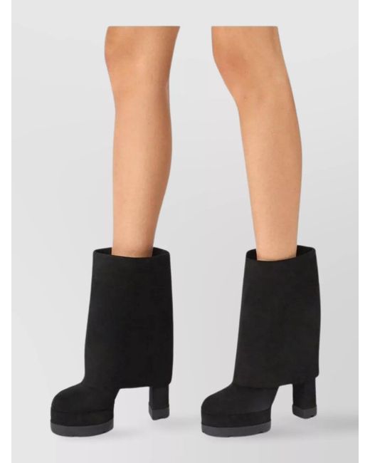 Casadei Black Leather Ankle Boots