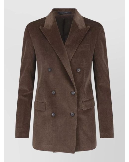 Tagliatore Brown Cashmere Blend Blazer