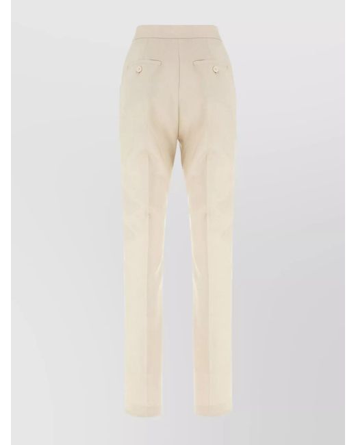 Max Mara Natural Wool Blend Tailored Trousers