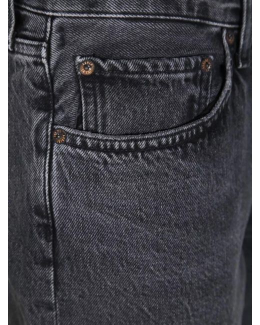 Agolde Blue Faded Effect Straight-Leg Jeans