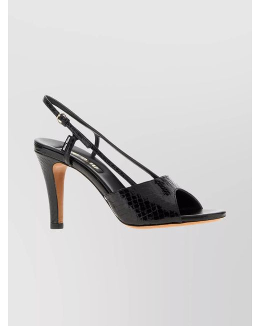 Miu Miu Metallic Leather Sandals