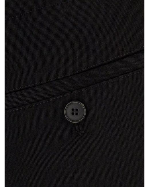 Givenchy Black Wool Straight-Leg Tailored Trousers