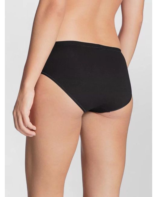 Calida Black Mid Rise Seamless Underwear Brief