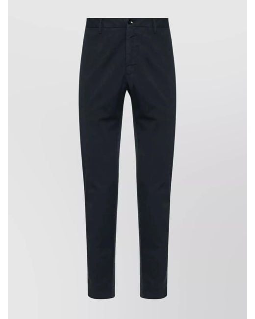 Incotex Blue Straight-Leg Trousers for men