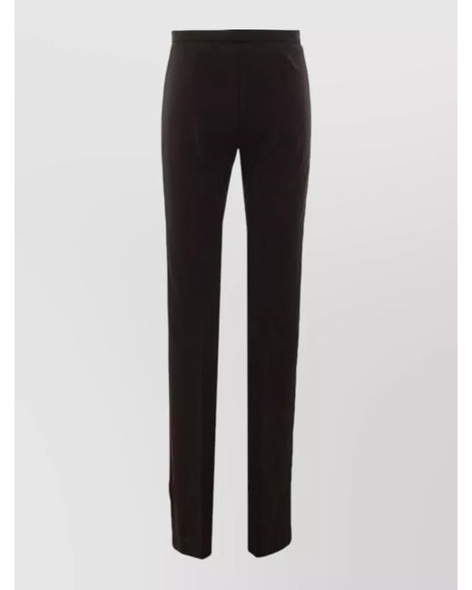 Pinko Black Straight Leg Pants Nylon Silk Blend Beltloops