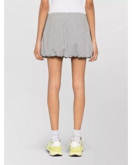 DUNST Gray Cotton Mini Skirt Featuring Side Pockets