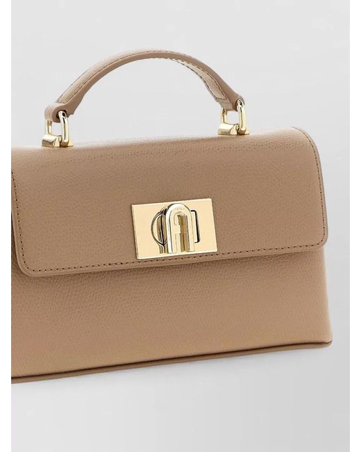 Furla Natural 1927 Mini Leather Shoulder Bag