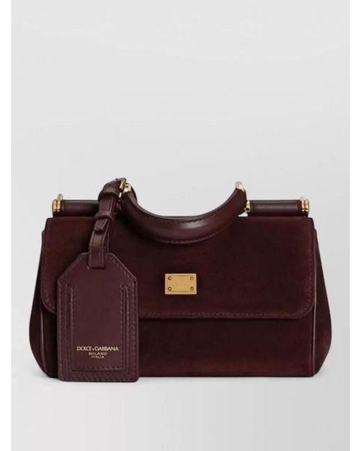 Dolce & Gabbana Purple My Sicily Mini Shoulder Bag Leather