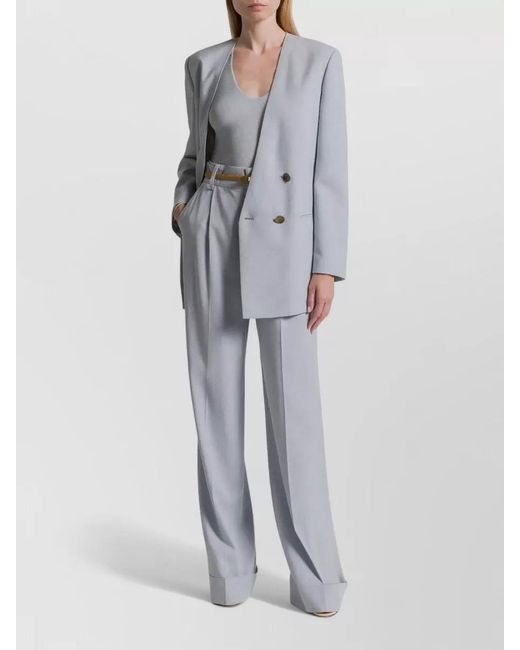 Alberta Ferretti Blue Melange Jersey Blazer