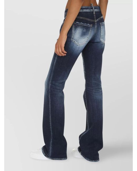 DSquared² Blue Denim Flared Trousers