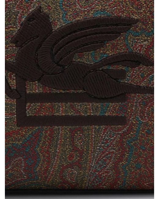 Etro Brown Arnica Mini Suede Clutch Bag