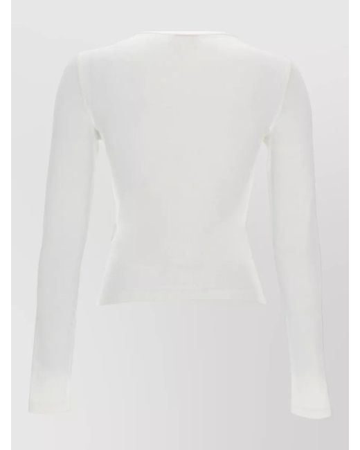 DIESEL White Long Sleeve Crew Neck Top
