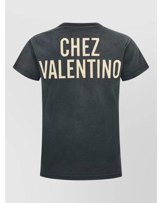 Valentino Garavani Black Printed Cotton T-Shirt
