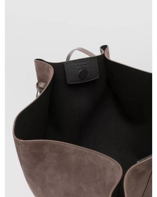 Yuzefi Brown Mochi Large Leather Shoulder Bag