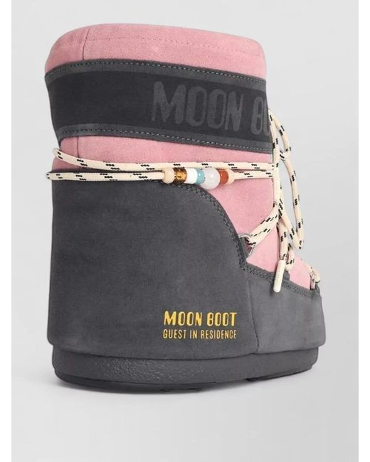 Moon Boot Gray Icon Low Ankle Boots Color Block