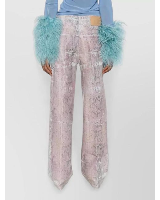 Haikure Multicolor Snakeskin-Print Wide-Leg Jeans