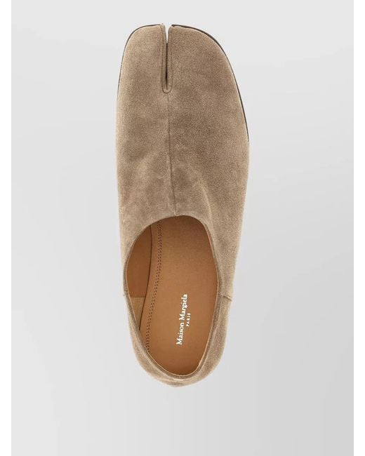 Maison Margiela Natural Tabi Flat Loafers Open Toe Design for men