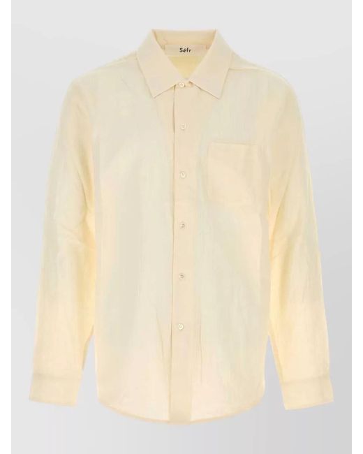 Séfr Natural Leo Voile Shirt Long Sleeves Pocket for men