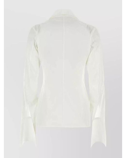 Ann Demeulemeester White Cotton Blouse