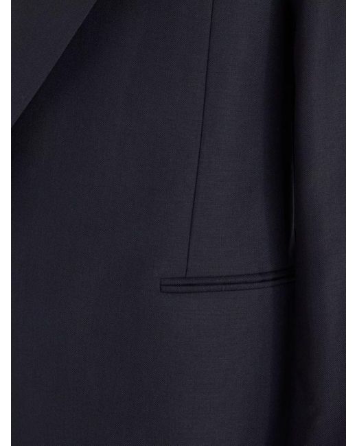 McQueen Blue Single Breasted Coat for men