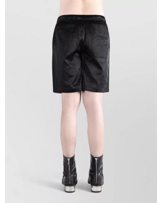 Dries Van Noten Black Tailored Knee Length Menswear Shorts for men