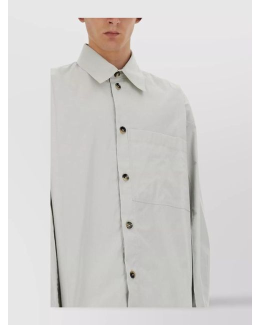 Bottega Veneta Gray Silk Shirt for men