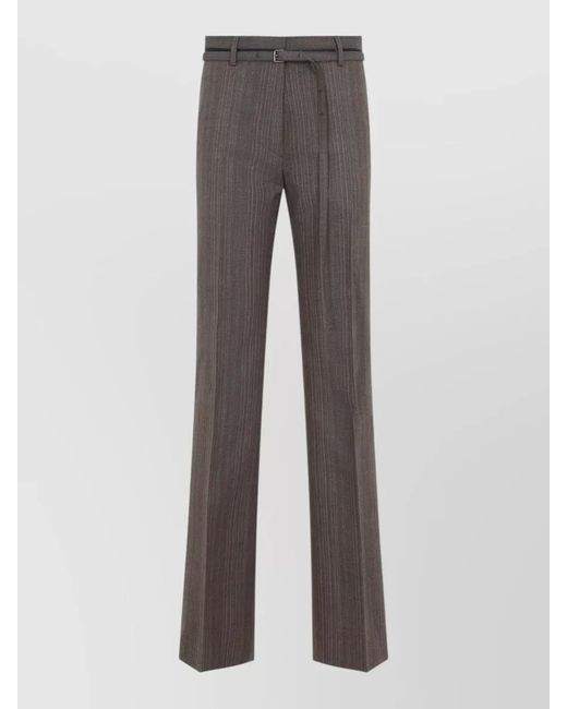 Dries Van Noten Gray Wool Tailored Trousers