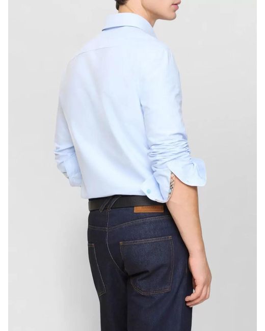 Burberry Blue Casual Shirts for men