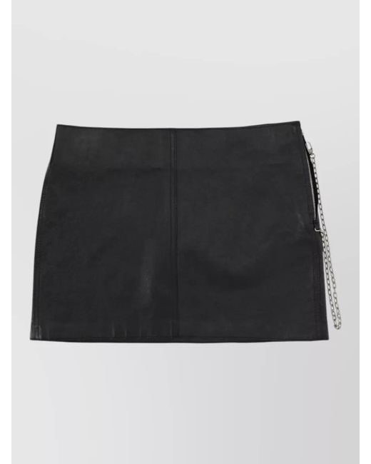 Alexander Wang Black Leather Mini Skirt