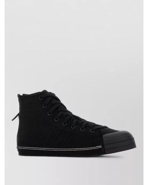 Y-3 Black Canvas Hi-Top Sneakers for men