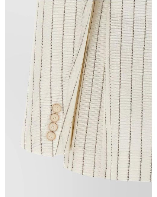Max Mara White Linen Blend Blazer